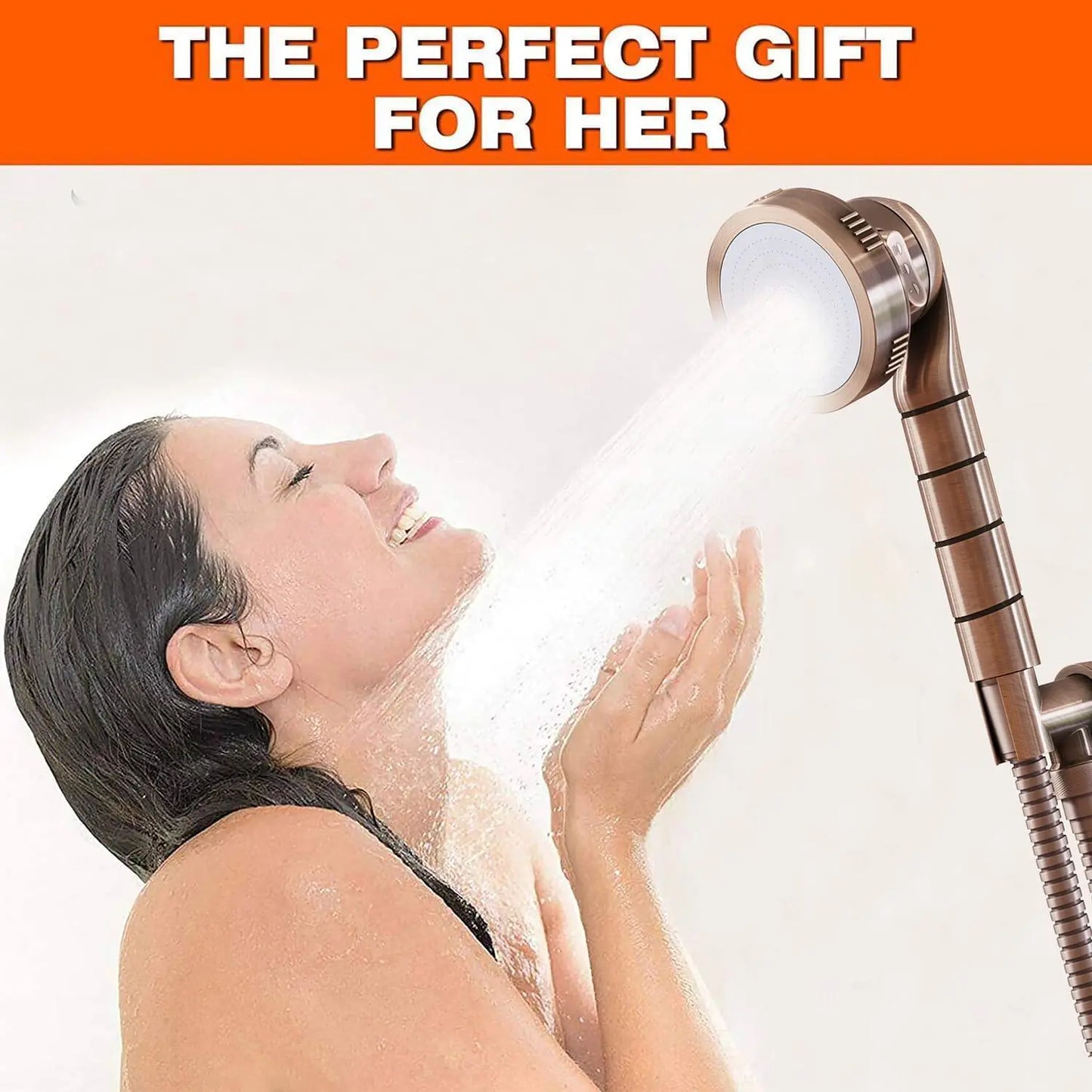 Aurum Filtered Shower Head Brown