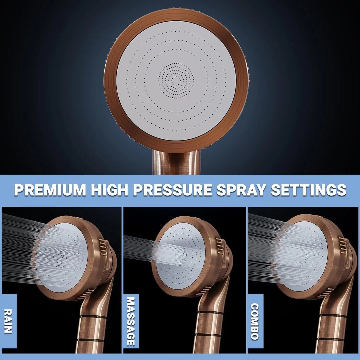 Aurum Filtered Shower Head Brown