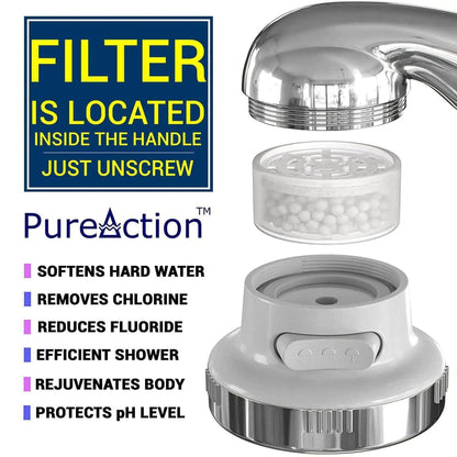 Aurum Filtered shower head Silver